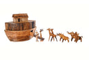 African Banana Fiber Noah's Ark with Animals