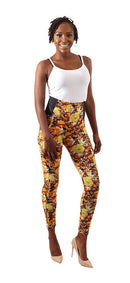African Print Leggings : Medium - Large