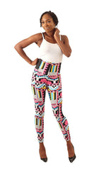 African Print Leggings : Medium - Large