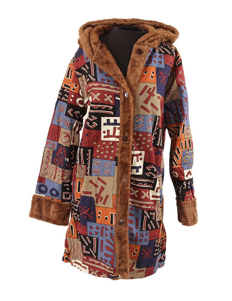 Mud Print Fleeced Jacket