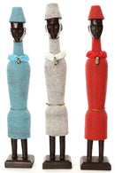 24" Beaded Namji Dolls with Necklaces and Hats