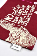 Red The Day is Sure to Come 8" African Proverb Pouch