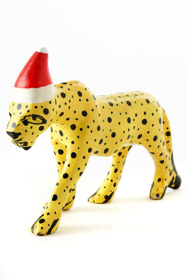 Santa's Little Cheetah Helper Sculpture