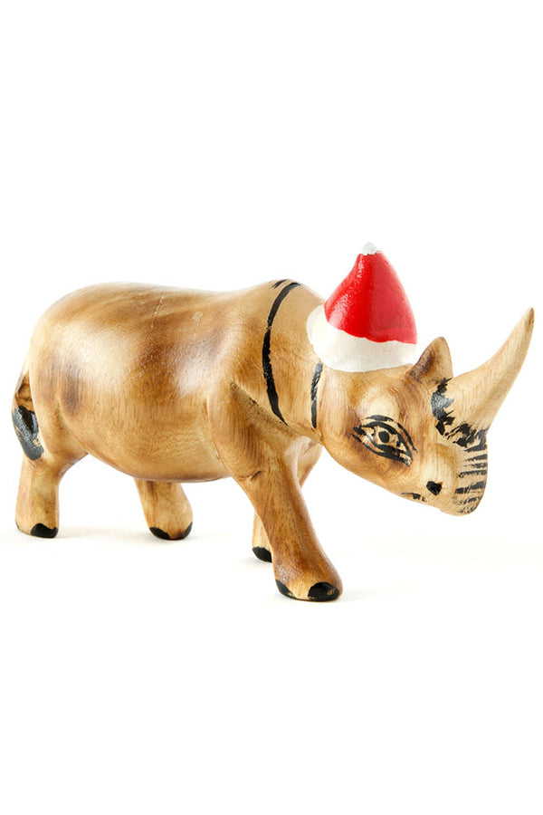 Santa's Little Rhino Helper Sculpture