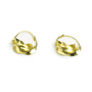 Small Fula Gold Twist Earrings - ¾"