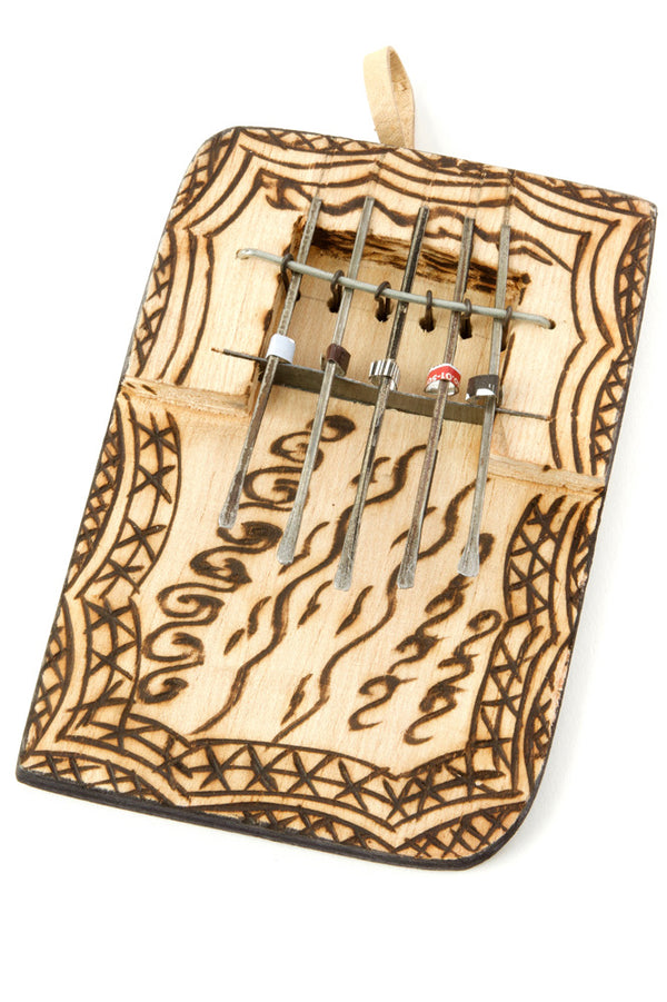 Burned Balsa Wood Kalimba Thumb Piano