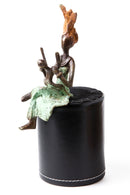 Assorted Bronze Seated Mother with Child Sculptures