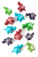 Rainbows & Flowers Dozen Miniature Hippos