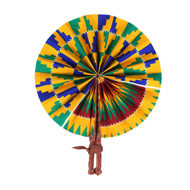 Kente Print Folding Fans