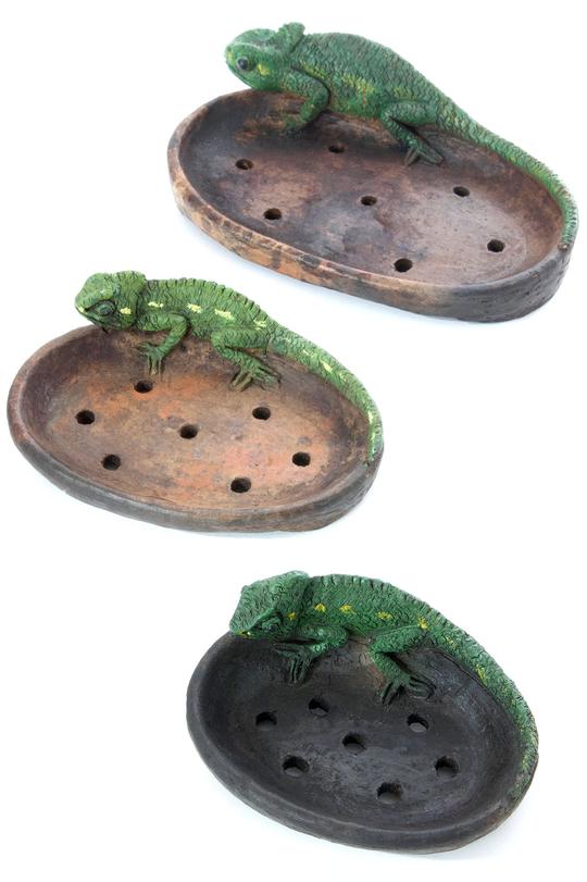 Ceramic Chameleon Soap Dishes