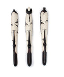 44" Cameroon Fang Mask: Black & White