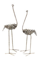 Small Recycled Metal Ostrich Bowls