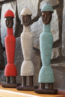 13" Red Beaded Namji Doll with Hat