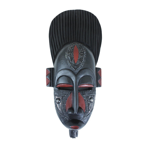 Large Ghanian Fang Mask With Metal Detail