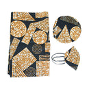 African Print Head Wrap/Mask/Hat Set
