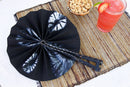 Midnight Resist Dyed African Hand Fan