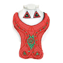 Bead Neck Piece & Earrings