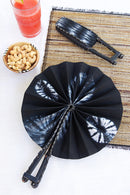 Midnight Resist Dyed African Hand Fan