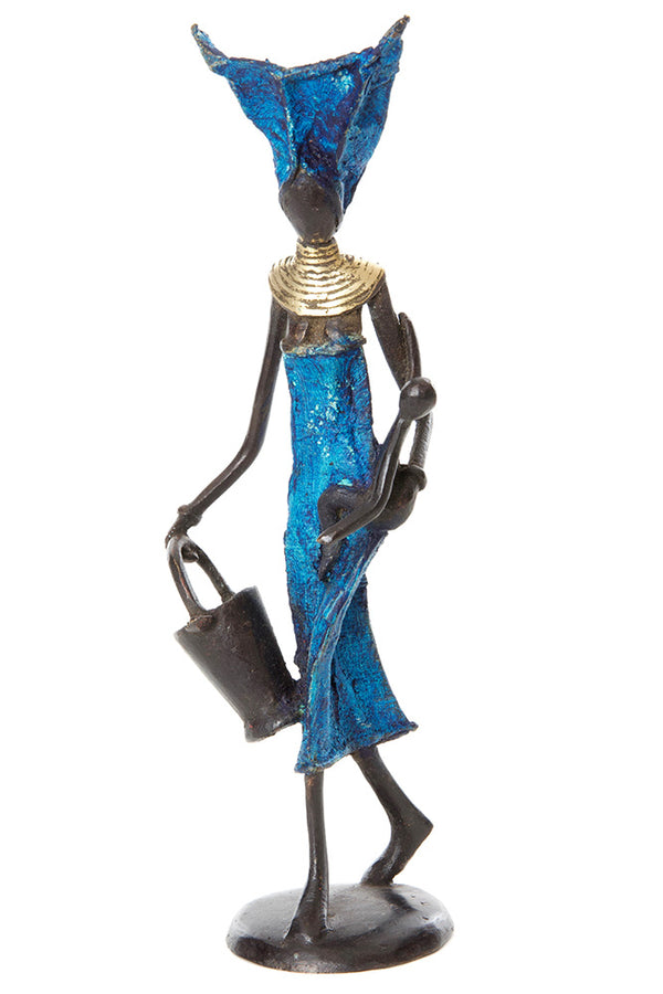 Mother's Gele Burkina Bronze Sculpture