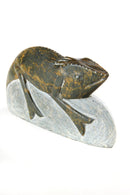 Serpentine Stone Chameleon Sculpture from Zimbabwe
