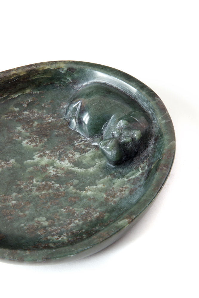 Zimbabwean Serpentine Hippo Soap Dish