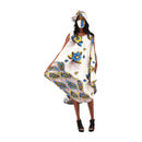 African Print Umbrella Dress/Mask Set