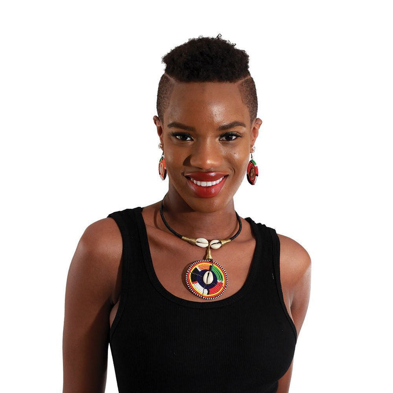 Ceremonial Maasai Choker & Earrings