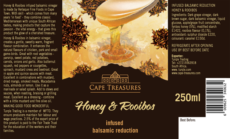 Cape Treasures Infused Balsamic Vinegar Reduction - Honey & Rooibos
