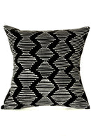 Zambian Hand Painted Tribal Diamonds Pillow Cover with Optional Insert