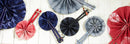 Petite Dove Gray Resist Dyed African Hand Fan