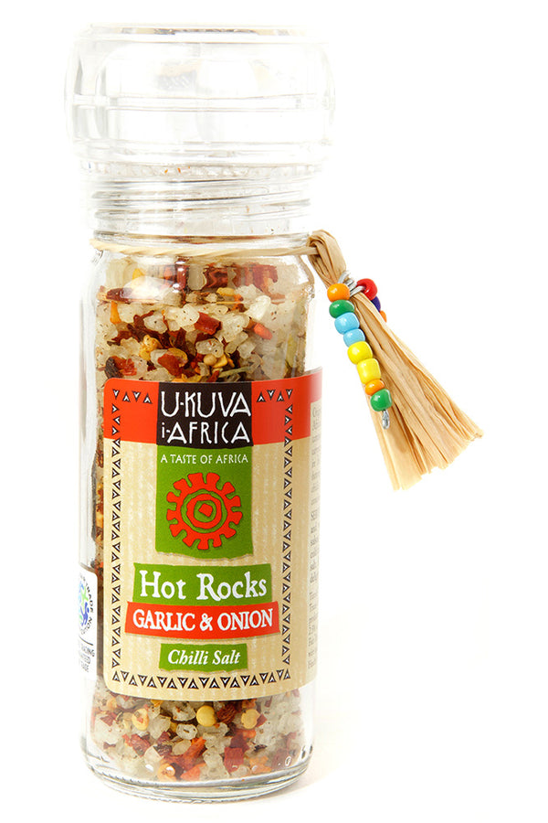 Ukuva iAfrica Hot Rocks Garlic & Onion Salt Grinder
