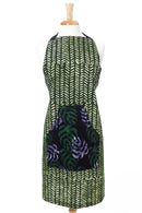 Ghanaian Jungle Batik Print Apron with Front Pocket
