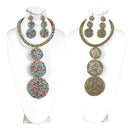 Maasai Bead Circle-Drop Necklace Set