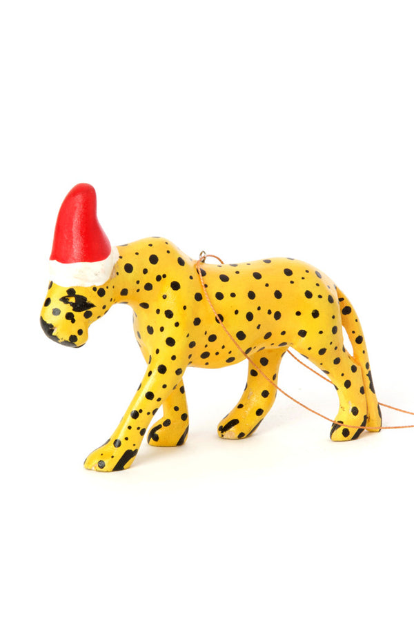 Santa's Little Cheetah Helper Ornament