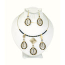 Beaded Brass & Cowrie Shell Necklace Set