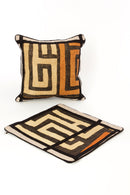 14" Criss-Cross Congo Raffia Pillow with Optional Insert