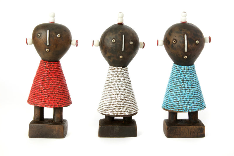 8" White Beaded Namji Doll