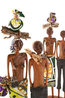 African Agrarians Sandalwood Sculpture