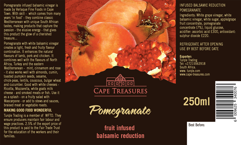 Cape Treasures Fruit Infused Balsamic Vinegar Reduction - Pomegranate