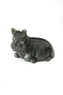 Tiny Zimbabwean Serpentine Hippo Sculpture