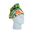 African Print Bonnet Hair-Tie Cap