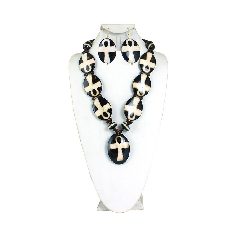 Bone Necklace & Earring Set