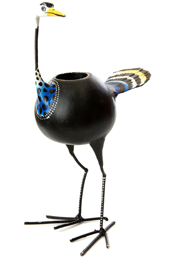 Kenyan Jacaranda and Gourd Heron Pencil Cup