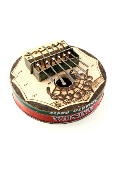 Large Round Recycled Tin Can Kalimba