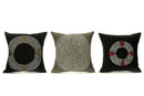 Zambian Hand Painted Gold Maasai Necklace Pillow Cover with Optional Insert