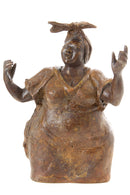 Glory Brown Burkina Bronze Sculpture in Three Sizes