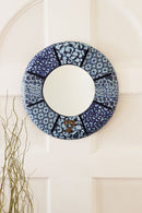16" Round Bibire Wax Cloth Mirror