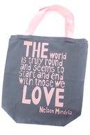 Gray With Those We Love Mandela Tote Bag
