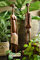 Village Folk Sandalwood Sculptures