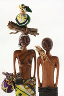 African Agrarians Sandalwood Sculpture